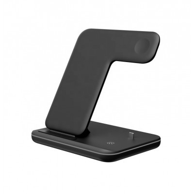 2020 Hot 15W 3 IN 1 Stand Bracket Charging Dock Station Fast Charger Wireless With Desk Lamp For Phone Smart Watch TWS